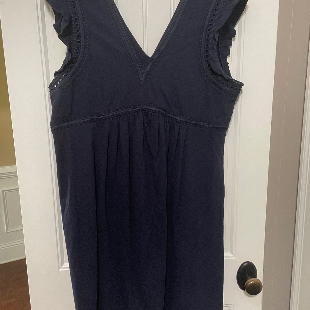 Boden Knit V-Neck Dress, Navy